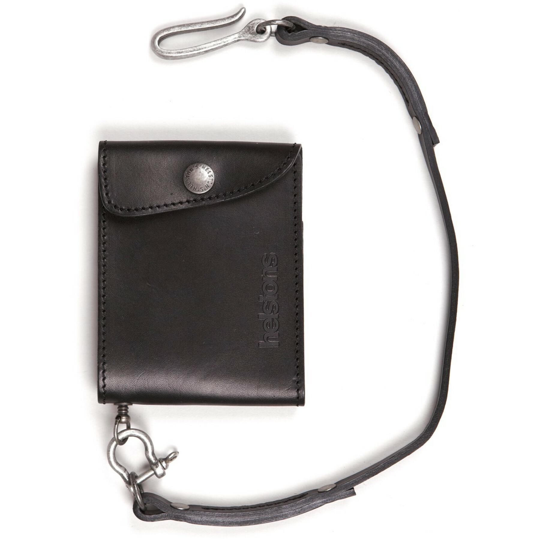 Leather wallet Helstons mini wallet + lacet
