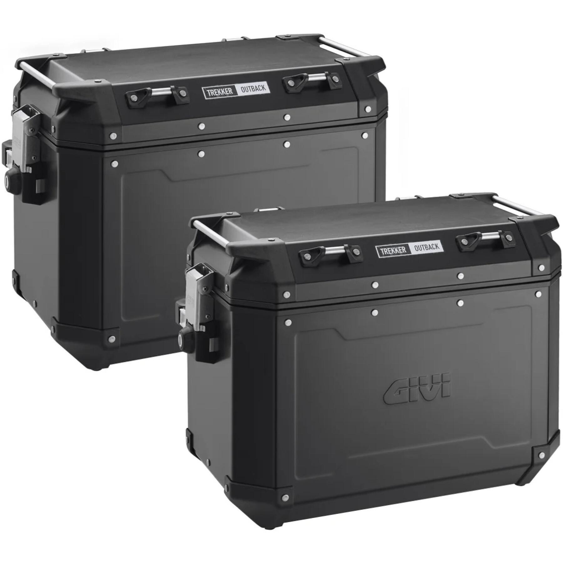 Pair of motorcycle side cases Givi outback new 37l